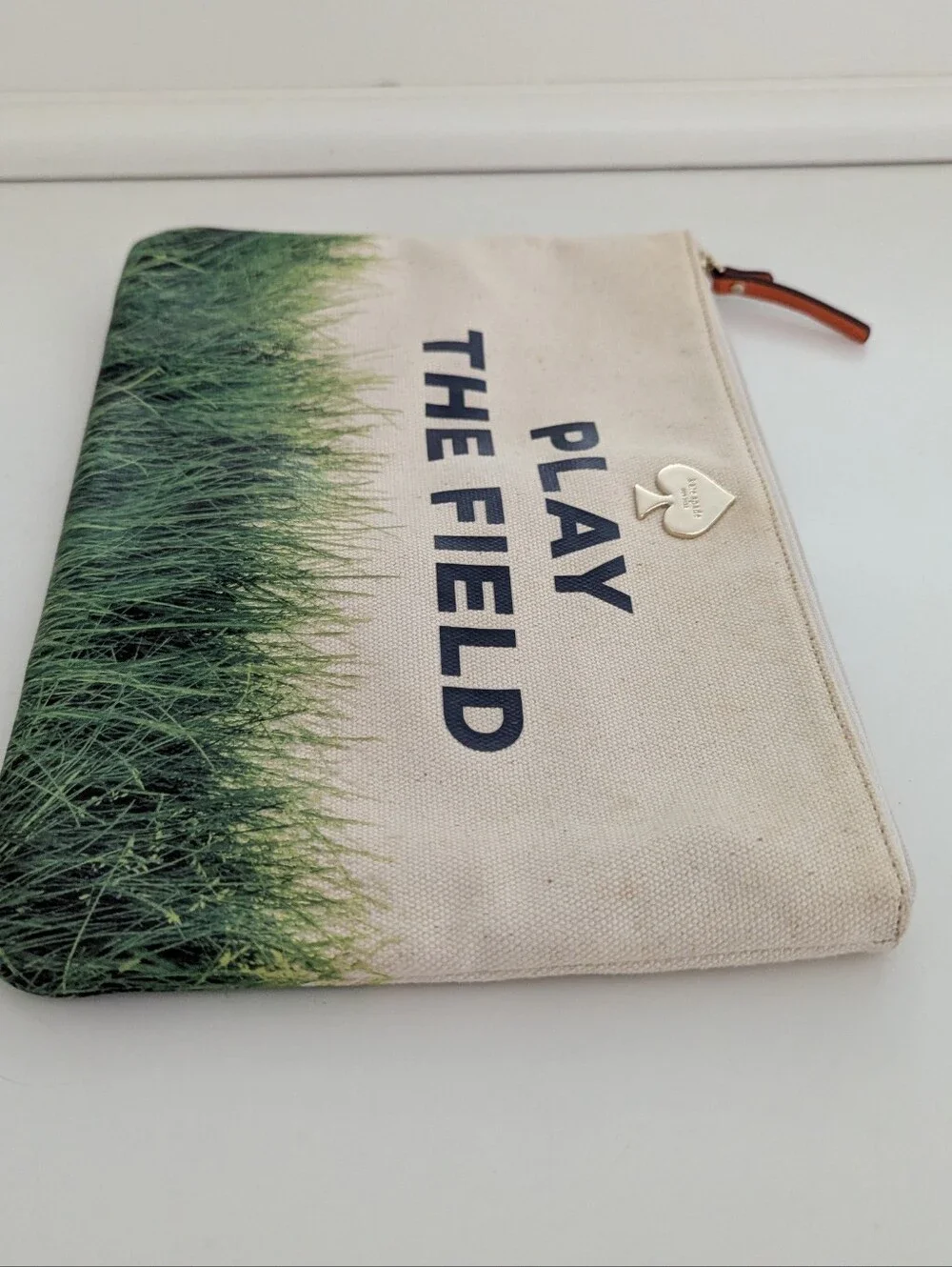 EUC! Kate Spade New York Play The Field Zippered Pouch /Clutch / Cosmetic Case
